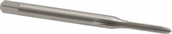 Cleveland - #2-56 UNC 2B 3 Flute Bright Finish High Speed Steel Straight Flute Standard Hand Tap - Plug, Right Hand Thread, 44.45mm OAL, 0.44" Thread Length, H2 Limit, Oversize - Benchmark Tooling