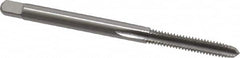 Cleveland - #5-40 UNC 2B/3B 3 Flute Bright Finish High Speed Steel Straight Flute Standard Hand Tap - Plug, Right Hand Thread, 1.938" OAL, 0.31" Thread Length, H2 Limit, Oversize - Exact Industrial Supply