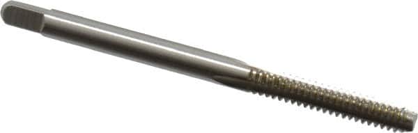 Cleveland - #6-32 UNC 3B 3 Flute Bright Finish High Speed Steel Straight Flute Standard Hand Tap - Bottoming, Right Hand Thread, 50.8mm OAL, 0.38" Thread Length, H2 Limit, Oversize - Exact Industrial Supply
