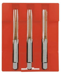 Cleveland - M20x2.50, 4 Flute, Bottoming, Plug & Taper, Bright Finish, High Speed Steel Tap Set - Right Hand Cut, 2" Thread Length, Series 1004 - Benchmark Tooling