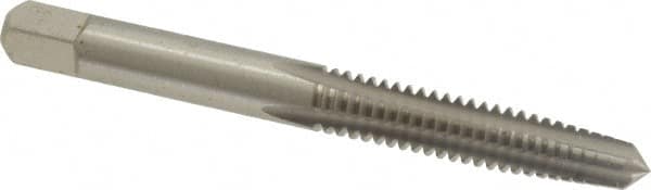 Cleveland - 1/4-20 UNC 4 Flute Bright Finish High Speed Steel Straight Flute Standard Hand Tap - Taper, Right Hand Thread, 63.5mm OAL, 25.4mm Thread Length, H1 Limit, Oversize - Exact Industrial Supply