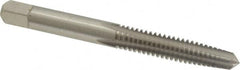 Cleveland - 1/4-20 UNC 4 Flute Bright Finish High Speed Steel Straight Flute Standard Hand Tap - Taper, Right Hand Thread, 63.5mm OAL, 25.4mm Thread Length, H1 Limit, Oversize - Exact Industrial Supply