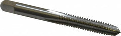 Cleveland - 1/4-20 UNC 4 Flute Bright Finish High Speed Steel Straight Flute Standard Hand Tap - Plug, Right Hand Thread, 63.5mm OAL, 25.4mm Thread Length, H2 Limit, Oversize - Exact Industrial Supply