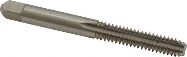 Cleveland - 1/4-20 UNC 3B 4 Flute Bright Finish High Speed Steel Straight Flute Standard Hand Tap - Bottoming, Right Hand Thread, 63.5mm OAL, 25.4mm Thread Length, H3 Limit, Oversize - Exact Industrial Supply