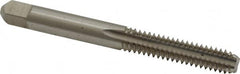 Cleveland - 1/4-20 UNC 3B 4 Flute Bright Finish High Speed Steel Straight Flute Standard Hand Tap - Bottoming, Right Hand Thread, 63.5mm OAL, 25.4mm Thread Length, H3 Limit, Oversize - Exact Industrial Supply