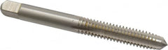 Cleveland - 1/4-20 UNC 4 Flute Bright Finish High Speed Steel Straight Flute Standard Hand Tap - Plug, Right Hand Thread, 2-1/2" OAL, 25.4mm Thread Length, H11 Limit, 0.005" Oversize - Exact Industrial Supply