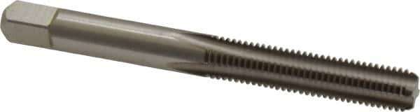 Cleveland - 1/4-28 UNF 4 Flute Bright Finish High Speed Steel Straight Flute Standard Hand Tap - Bottoming, Right Hand Thread, 63.5mm OAL, 25.4mm Thread Length, H2 Limit, Oversize - Exact Industrial Supply