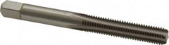 Cleveland - 1/4-28 UNF 4 Flute Bright Finish High Speed Steel Straight Flute Standard Hand Tap - Bottoming, Right Hand Thread, 63.5mm OAL, 25.4mm Thread Length, H2 Limit, Oversize - Exact Industrial Supply