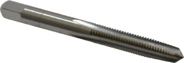Cleveland - 1/4-28 UNF 3B 4 Flute Bright Finish High Speed Steel Straight Flute Standard Hand Tap - Taper, Right Hand Thread, 63.5mm OAL, 25.4mm Thread Length, H3 Limit, Oversize - Exact Industrial Supply