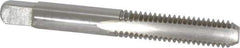 Cleveland - 5/16-18 UNC 3B 2 Flute Bright Finish High Speed Steel Straight Flute Standard Hand Tap - Bottoming, Right Hand Thread, 2.719" OAL, 0.69" Thread Length, H3 Limit, Oversize - Exact Industrial Supply