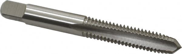 Cleveland - 5/16-18 UNC 3B 3 Flute Bright Finish High Speed Steel Straight Flute Standard Hand Tap - Plug, Right Hand Thread, 2.719" OAL, 0.69" Thread Length, H3 Limit, Oversize - Exact Industrial Supply