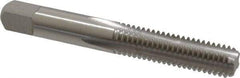 Cleveland - 3/8-16 UNC 3B 4 Flute Bright Finish High Speed Steel Straight Flute Standard Hand Tap - Bottoming, Right Hand Thread, 2.938" OAL, 31.75mm Thread Length, H3 Limit, Oversize - Exact Industrial Supply