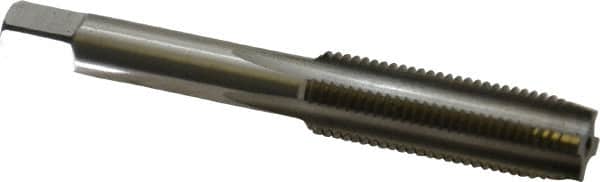 Cleveland - 7/16-20 UNF 4 Flute Bright Finish High Speed Steel Straight Flute Standard Hand Tap - Plug, Right Hand Thread, 3.156" OAL, 0.88" Thread Length, H3 Limit, Oversize - Exact Industrial Supply
