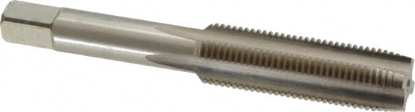 Cleveland - 1/2-20 UNF 3B 4 Flute Bright Finish High Speed Steel Straight Flute Standard Hand Tap - Plug, Right Hand Thread, 3-3/8" OAL, 0.94" Thread Length, H3 Limit, Oversize - Exact Industrial Supply