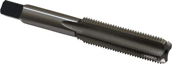 Cleveland - 1/2-20 UNF 3B 4 Flute Bright Finish High Speed Steel Straight Flute Standard Hand Tap - Bottoming, Right Hand Thread, 3-3/8" OAL, 0.94" Thread Length, H3 Limit, Oversize - Exact Industrial Supply