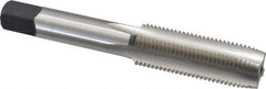 Cleveland - 9/16-18 UNF 4 Flute Bright Finish High Speed Steel Straight Flute Standard Hand Tap - Plug, Right Hand Thread, 3.594" OAL, 1" Thread Length, H3 Limit, Oversize - Exact Industrial Supply