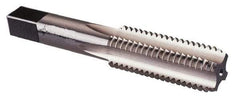 Interstate - 1-5/8 - 5-1/2 UNS 3B 6 Flute Bright Finish High Speed Steel Straight Flute Standard Hand Tap - Bottoming, Right Hand Thread, 6-11/16" OAL, H4 Limit, Oversize - Benchmark Tooling