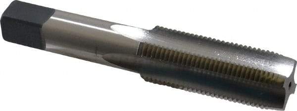 Cleveland - 7/8-14 UNF 3B 4 Flute Bright Finish High Speed Steel Straight Flute Standard Hand Tap - Plug, Right Hand Thread, 4.688" OAL, 2.22" Thread Length, H4 Limit, Oversize - Exact Industrial Supply