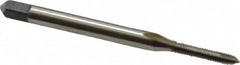 Cleveland - #2-56 UNC, 2 Flute, Bright Finish, High Speed Steel Spiral Point Tap - Plug Chamfer, Right Hand Thread, 44.45mm OAL, 0.44" Thread Length, 2B Class of Fit, Series 1011 - Exact Industrial Supply