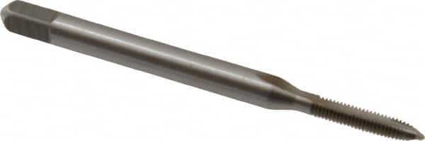 Cleveland - #2-64 UNF, 2 Flute, Bright Finish, High Speed Steel Spiral Point Tap - Plug Chamfer, Right Hand Thread, 44.45mm OAL, 0.44" Thread Length, 2B Class of Fit, Series 1011 - Exact Industrial Supply