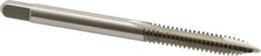 Cleveland - #10-24 UNC, 2 Flute, Bright Finish, High Speed Steel Spiral Point Tap - Plug Chamfer, Right Hand Thread, 2-3/8" OAL, 1/2" Thread Length, Series 1011 - Exact Industrial Supply