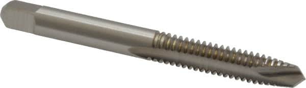 Cleveland - 1/4-20 UNC, 2 Flute, Bright Finish, High Speed Steel Spiral Point Tap - Plug Chamfer, Right Hand Thread, 63.5mm OAL, 25.4mm Thread Length, Series 1011 - Exact Industrial Supply