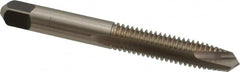 Cleveland - 5/16-18 UNC, 2 Flute, Bright Finish, High Speed Steel Spiral Point Tap - Plug Chamfer, Right Hand Thread, 2-23/32" OAL, 0.69" Thread Length, Series 1011 - Exact Industrial Supply