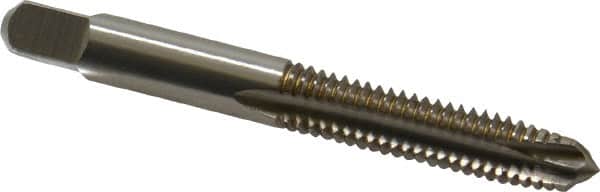 Cleveland - 5/16-18 UNC, 3 Flute, Bright Finish, High Speed Steel Spiral Point Tap - Plug Chamfer, Right Hand Thread, 2-23/32" OAL, 0.69" Thread Length, 3B Class of Fit, Series 1011 - Exact Industrial Supply