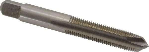Cleveland - 3/8-24 UNF, 3 Flute, Bright Finish, High Speed Steel Spiral Point Tap - Plug Chamfer, Right Hand Thread, 2-15/16" OAL, 31.75mm Thread Length, Series 1011 - Exact Industrial Supply