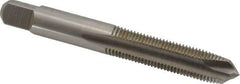 Cleveland - 3/8-24 UNF, 3 Flute, Bright Finish, High Speed Steel Spiral Point Tap - Plug Chamfer, Right Hand Thread, 2-15/16" OAL, 31.75mm Thread Length, Series 1011 - Exact Industrial Supply