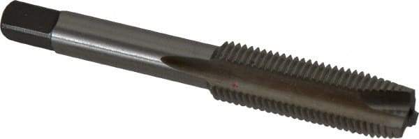 Cleveland - 7/16-20 UNF, 3 Flute, Bright Finish, High Speed Steel Spiral Point Tap - Plug Chamfer, Right Hand Thread, 3-5/32" OAL, 0.88" Thread Length, Series 1011 - Exact Industrial Supply
