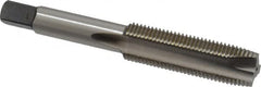 Cleveland - 1/2-20 UNF, 3 Flute, Bright Finish, High Speed Steel Spiral Point Tap - Plug Chamfer, Right Hand Thread, 3-3/8" OAL, 0.94" Thread Length, 3B Class of Fit, Series 1011 - Exact Industrial Supply