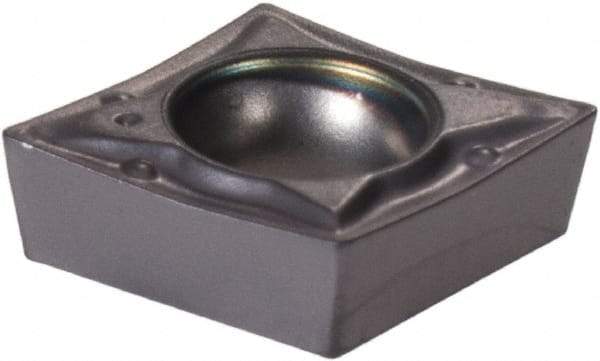 Iscar - CCMT2-0 PF Grade IC907 Carbide Turning Insert - TiN/TiAlN Finish, 80° Diamond, 1/4" Inscr Circle, 3/32" Thick, 0.008" Corner Radius - Benchmark Tooling