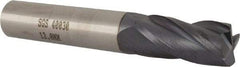 SGS - 12mm, 4 Flute, Single End, Solid Carbide, 1mm Corner Radius End Mill - 2-61/64" OAL, 30° Helix, Right Hand Flute, 0.984" LOC, Right Hand Cut - Benchmark Tooling