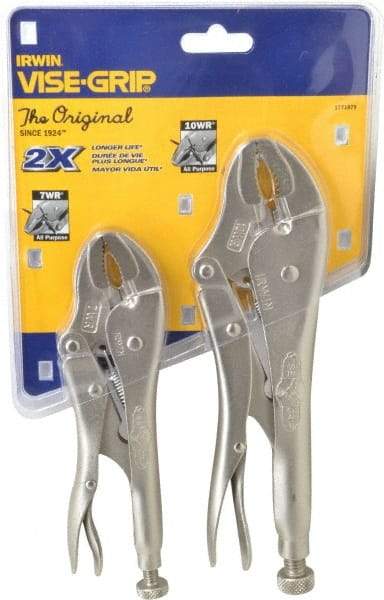 Irwin - 2 Piece Locking Plier Set - Comes in Display Card - Benchmark Tooling