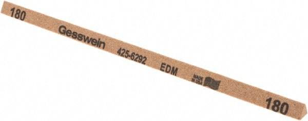 Value Collection - 180 Grit Aluminum Oxide Triangular Polishing Stone - Coarse Grade, 1/4" Wide x 6" Long x 1/4" Thick - Benchmark Tooling