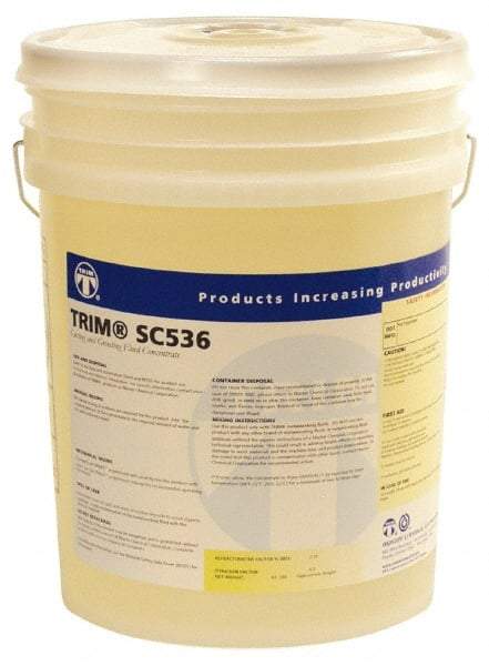 Master Fluid Solutions - Trim SC536, 5 Gal Pail Cutting & Grinding Fluid - Semisynthetic, For Drilling, Reaming, Tapping - Benchmark Tooling