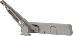 Falcon - Push & Pull Side Mount, Medium Duty Multi Size Hold Open Door Closer Full Cover Power Operated Damper - Nonhanded, Aluminum Finish - Benchmark Tooling