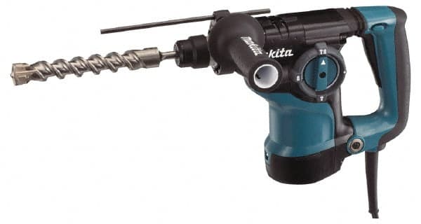 Makita - 120 Volt 1-1/8" SDS Plus Chuck Electric Rotary Hammer - 0 to 4,500 BPM, 0 to 1,100 RPM, Reversible - Benchmark Tooling