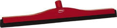 Vikan - 24" Foam Rubber Blade Bench Squeegee - Double Edge, Red, Plastic Holder - Benchmark Tooling