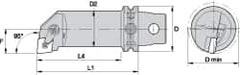 Kennametal - Left Hand Cut, 50mm Min Bore Diam, Size KM63 Steel Modular Boring Cutting Unit Head - 4.6063" Max Bore Depth, Through Coolant, Compatible with CN.. - Benchmark Tooling