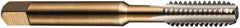 DORMER - M5x0.75 Metric Fine 6H 3 Flute Bright Finish High Speed Steel Straight Flute Machine Tap - Taper, Right Hand Thread, 58mm OAL, 11mm Thread Length, Oversize - Benchmark Tooling