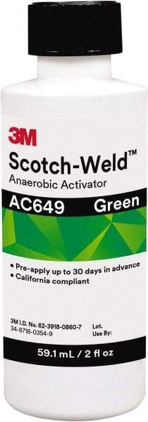 3M - 2 Fl Oz, Green Adhesive Activator - For Use with Threadlockers, Pipe Sealants, Retaining Compounds, Gasket Makers - Benchmark Tooling