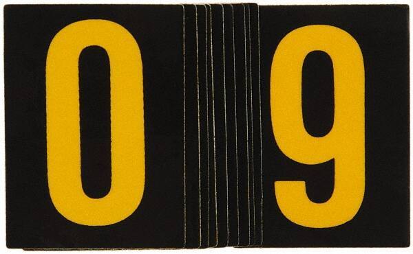 Made in USA - Letter Label - Legend: 0-9, English, Yellow & Black - Benchmark Tooling