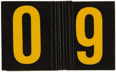 Made in USA - Letter Label - Legend: 0-9, English, Yellow & Black - Benchmark Tooling
