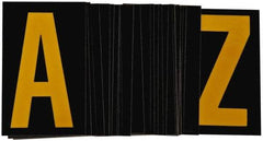 Made in USA - Letter Label - Legend: A-Z, English, Yellow & Black - Benchmark Tooling