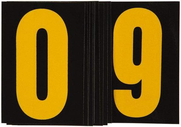 Made in USA - Letter Label - Legend: 0-9, English, Yellow & Black - Benchmark Tooling