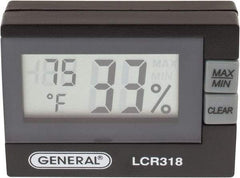 General - 14 to 140°F, 10 to 99% Humidity Range, Thermo-Hygrometer - 5% Relative Humidity Accuracy, 0.1% RH, 0.1° Temp Resolution - Benchmark Tooling