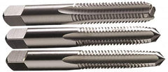 Hertel - #0-80 UNF, 2 Flute, Bottoming, Plug & Taper, Bright Finish, High Speed Steel Tap Set - 1-5/8" OAL, 2B/3B Class of Fit - Benchmark Tooling