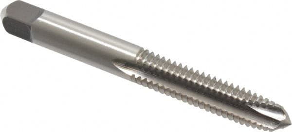 Kennametal - 5/16-18 UNC, 3 Flute, Bright Finish, High Speed Steel Spiral Point Tap - Plug Chamfer, Right Hand Thread, 2.72" OAL, 1-1/8" Thread Length, 0.318" Shank Diam, 3B Class of Fit, Series 5301 - Exact Industrial Supply